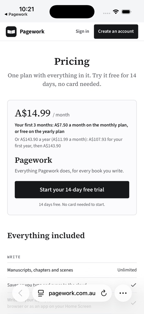 Safari on iPhone, with the ⋯ button at the bottom right